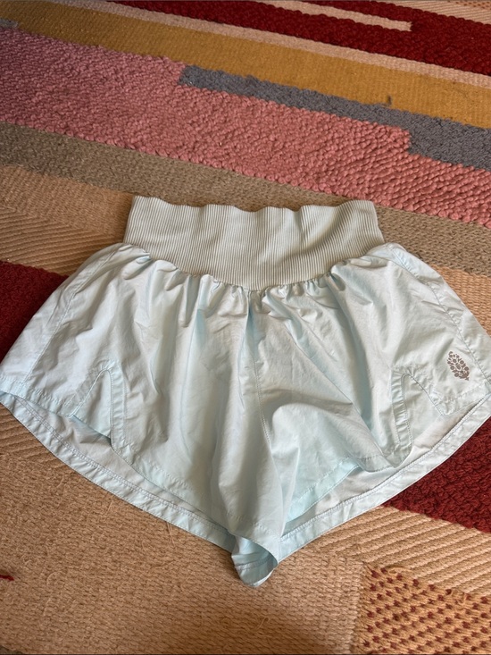 FP Movement by Free People Pants - FP Movement by Free People Carpe Diem Pale Blue High-Waist Athletic Shorts